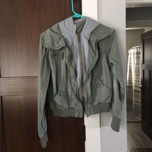 Double Zip-Up Hooded Jacket